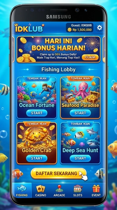Galeri pratinjau visual idklub build APK resmi terbaru